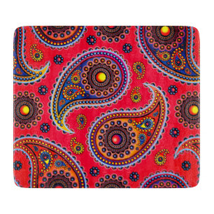 Tabla De Cortar Trippy Hippy Retro Paisley