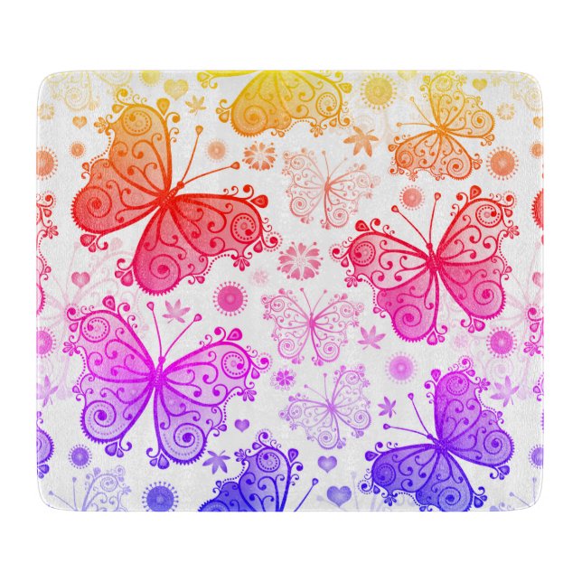 Tabla De Cortar Trippy Hippy Retro Paisley (Anverso)