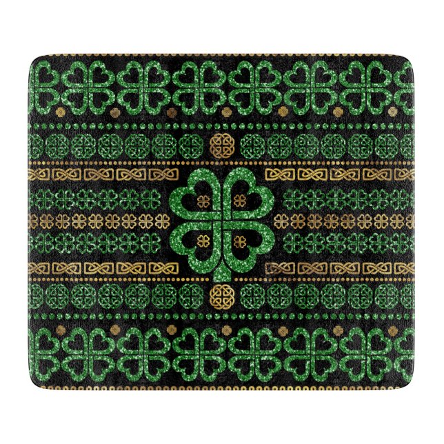 Tabla De Cortar Troncesto de cuatro hojas de Shamrock (Anverso)