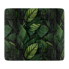 Tabla De Cortar Tropical Green Leaves  Housewarming Gift