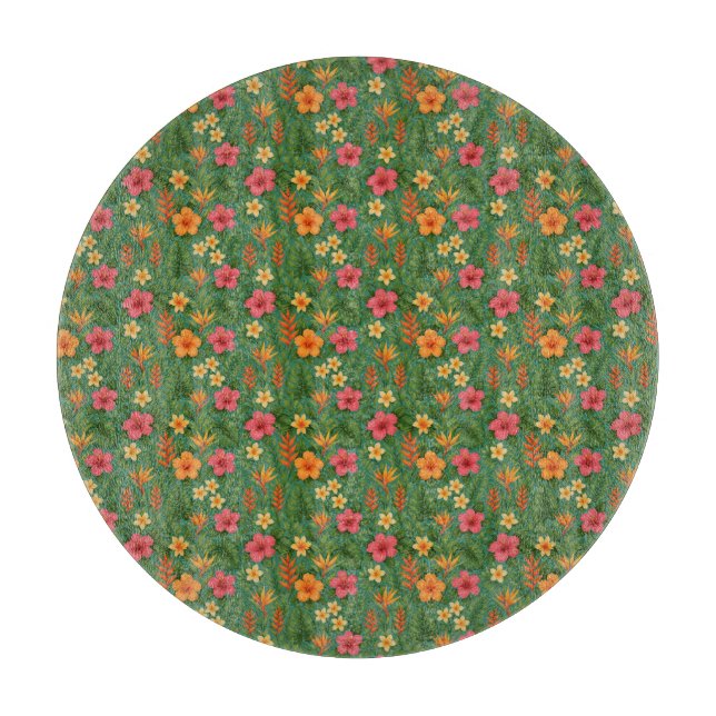 Tabla De Cortar Tropical/Hawaii patterned floral (Anverso)