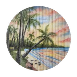 TABLA DE CORTAR TROPICAL PALM TREES BEACH BLINDS