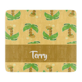 Tabla De Cortar Tropical palm trees pattern