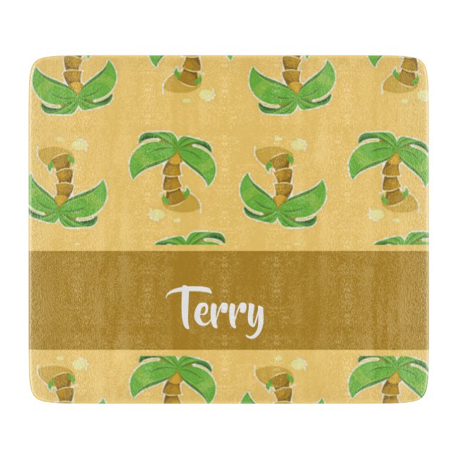 Tabla De Cortar Tropical palm trees pattern (Anverso)