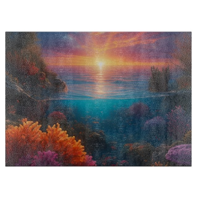 Tabla De Cortar Tropical subacuático 1 (Anverso)