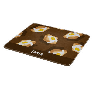 Tabla De Cortar Trozo de pan con patrón de huevo