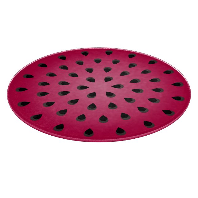 Tabla De Cortar trozo de sandía roja con semillas (Borde)