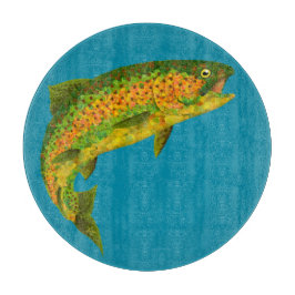 Tabla De Cortar Trucha arco iris de hoja de lápiz 4