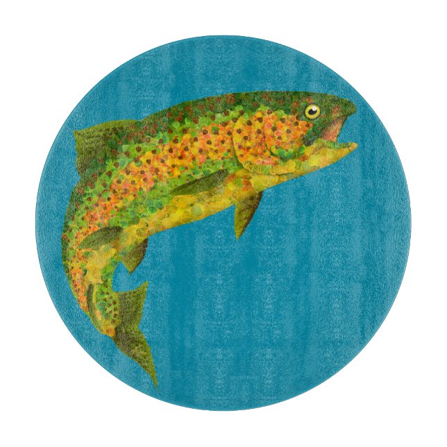 Tabla De Cortar Trucha arco iris de hoja de lápiz 4 (Anverso)