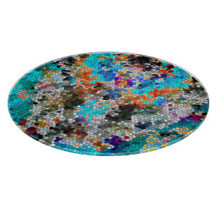 Tabla De Cortar TTEQOTGCubismINV AZUL SGDRKDP