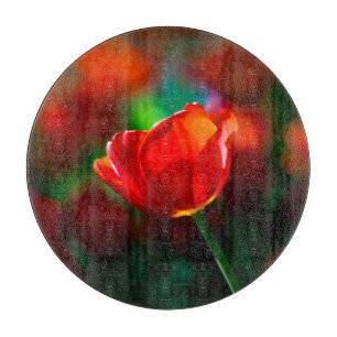Tabla De Cortar Tulipán rojo - Misterio del florecimiento