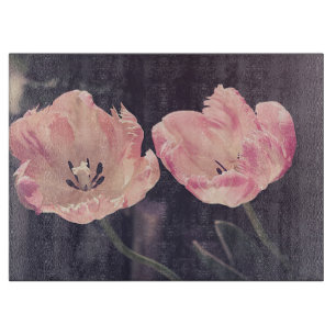 Tabla De Cortar Tulipanes Lindos en Flor - Personalizado