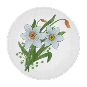 Tabla De Cortar Tulipanes y Narcisos Flores