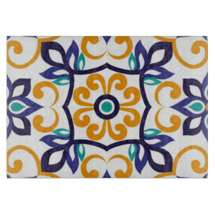 Tabla De Cortar Tuscan Verve Vibrant Scrollwork Mediterranean