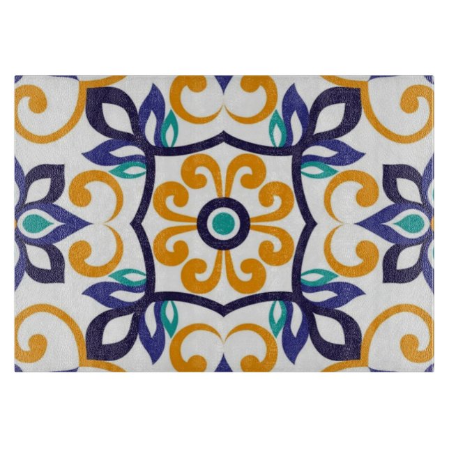 Tabla De Cortar Tuscan Verve Vibrant Scrollwork  Mediterranean  (Anverso)