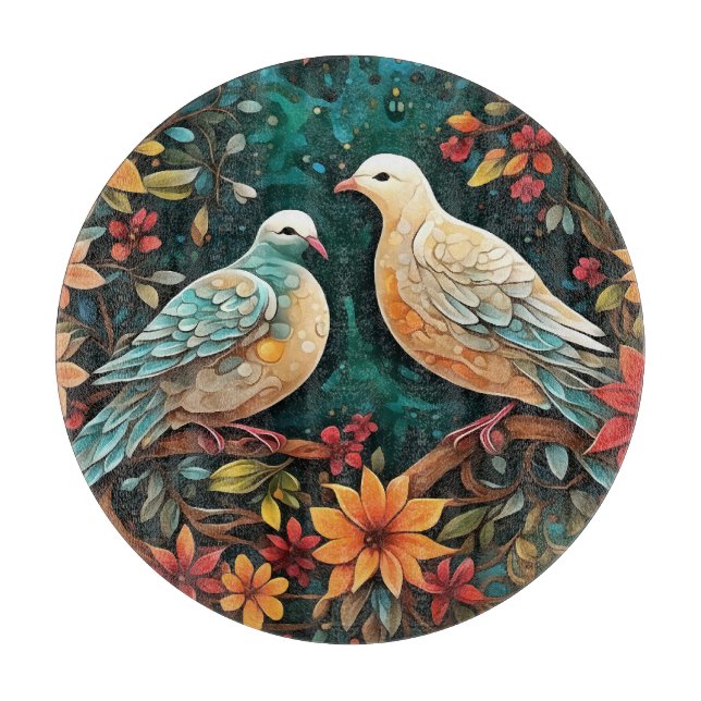 Tabla De Cortar Two Turtle Doves (Anverso)