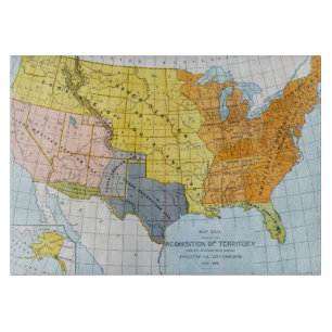 TABLA DE CORTAR U.S. MAPA, 1776-1884
