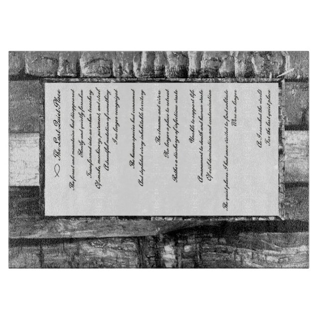 Tabla De Cortar Último lugar silencioso (Anverso)