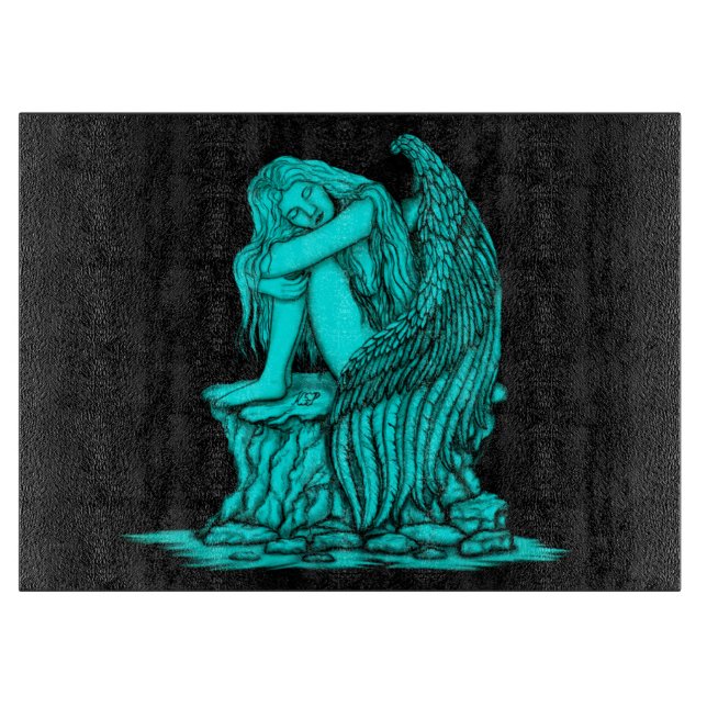 Tabla De Cortar Un ángel dormido sobre la piedra (Anverso)