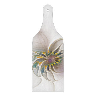 Tabla De Cortar Un colorido ornamento fractal. Resumen Arte de flo