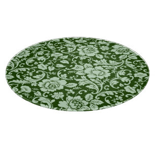 Tabla De Cortar Un damasco floral antiguo