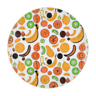 Tabla De Cortar Un Delicioso Diseño De Patrones De Frutas