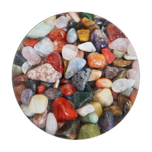 Tabla De Cortar un montón de piedras de colores hermosos
