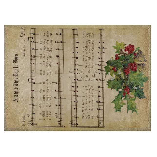 TABLA DE CORTAR "UN NIÑO NACIÓ ESTE DÍA" (Anverso)