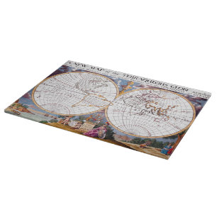 Tabla De Cortar Un Nuevo Mapa De La Terraqueosa Junta De Corte De