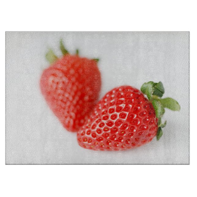 Tabla De Cortar Un par de fresas rojas (Anverso)