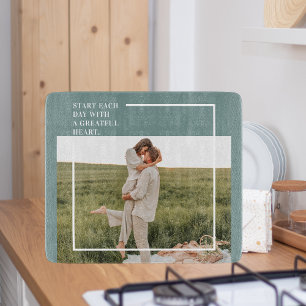 Tabla De Cortar Un regalo encantador para la familia verde fotográ