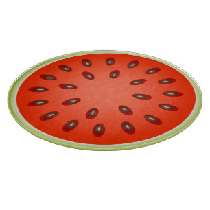 Tabla De Cortar Un trozo de sandía roja