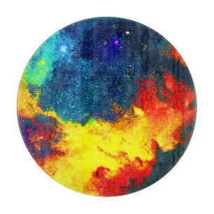 Tabla De Cortar Un viaje colorido a través del universo. ¡Hazte co