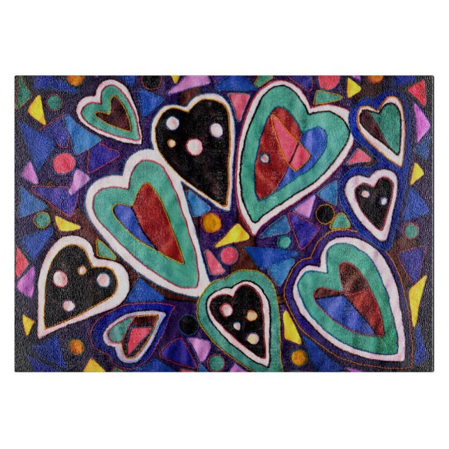 Tabla De Cortar Una colección de corazones (Anverso)