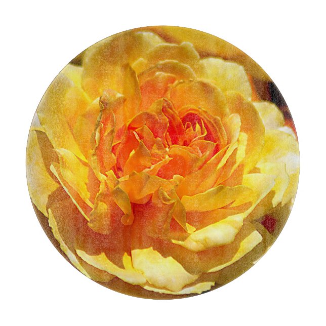 Tabla De Cortar Una rosa amarilla (Anverso)