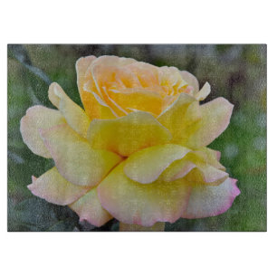 Tabla De Cortar Una rosa amarilla