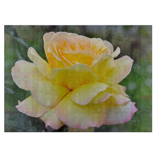 Tabla De Cortar Una rosa amarilla (Anverso)