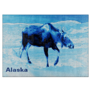 Tabla De Cortar Una Vez En Un Moose Azul
