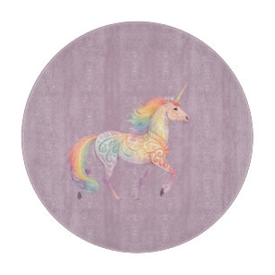 Tabla De Cortar Unicornio de Arcoíris Mágico Personalizado 
