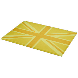 Tabla De Cortar Unión muy amarilla Jack Bandera británica