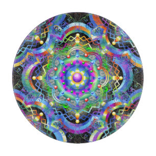 Tabla De Cortar Universo Mandala Colores Psicodélicos
