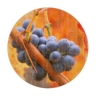 Tabla De Cortar Uva Madura En Viñedo