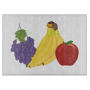 Tabla De Cortar Uvas Bananas Papel de manzana Pintar Cuadros