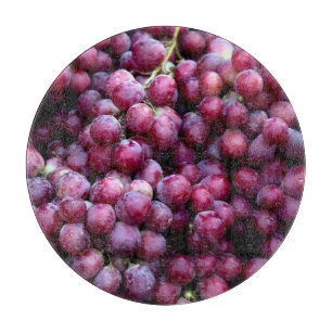 Tabla De Cortar Uvas De Vino Rojo: Fondo Lusoso.