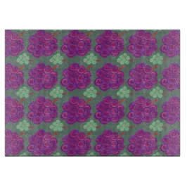 Tabla De Cortar Uvas Moradas y Verdes