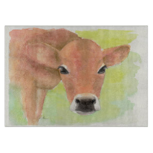 Tabla De Cortar Vaca acuarela