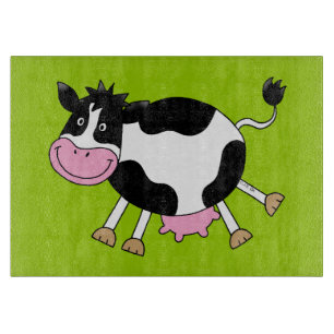 Tabla De Cortar vaca de la granja divertida