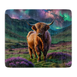 Tabla De Cortar Vaca Highland Bajo Las Estrellas