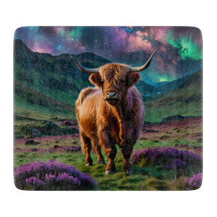 Tabla De Cortar Vaca Highland Bajo Las Estrellas