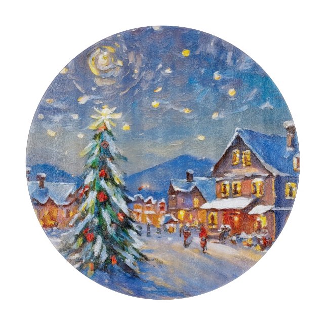 Tabla De Cortar Vacaciones en Winter Village (Anverso)